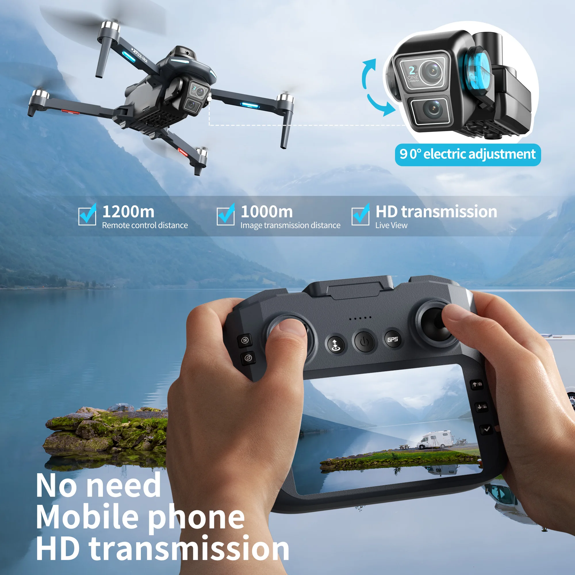 Original XT606 MAX GPS Drone 4 - Jjrc Drone X12 评论和价格